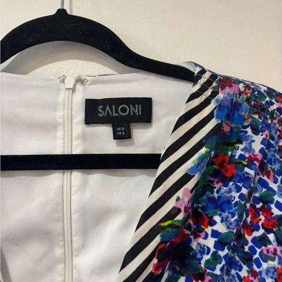 SALONI Multicolor Floral and Stripe Dress - Picture 3 of 6